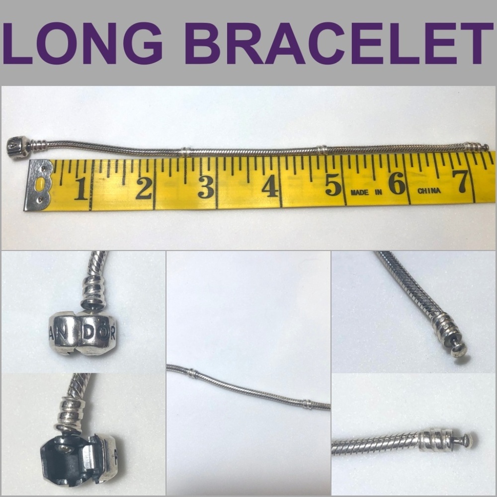 Pandora Sterling Silver Chain Link Clasp Bracelets - Picture 8 of 8